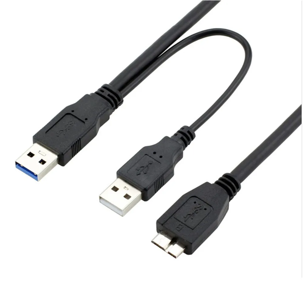 Мобильный жесткий диск двойной разъем USB 3.0 A к адаптеру питания Micro-B Y-кабель один