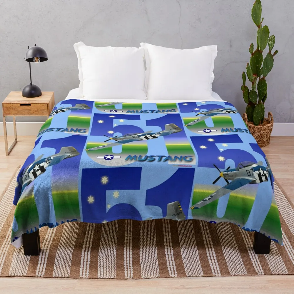 51 Дизайн — Реплика Mustang VH-MRS Австралия 20060219 Плед Диван Одеяло Декоративные