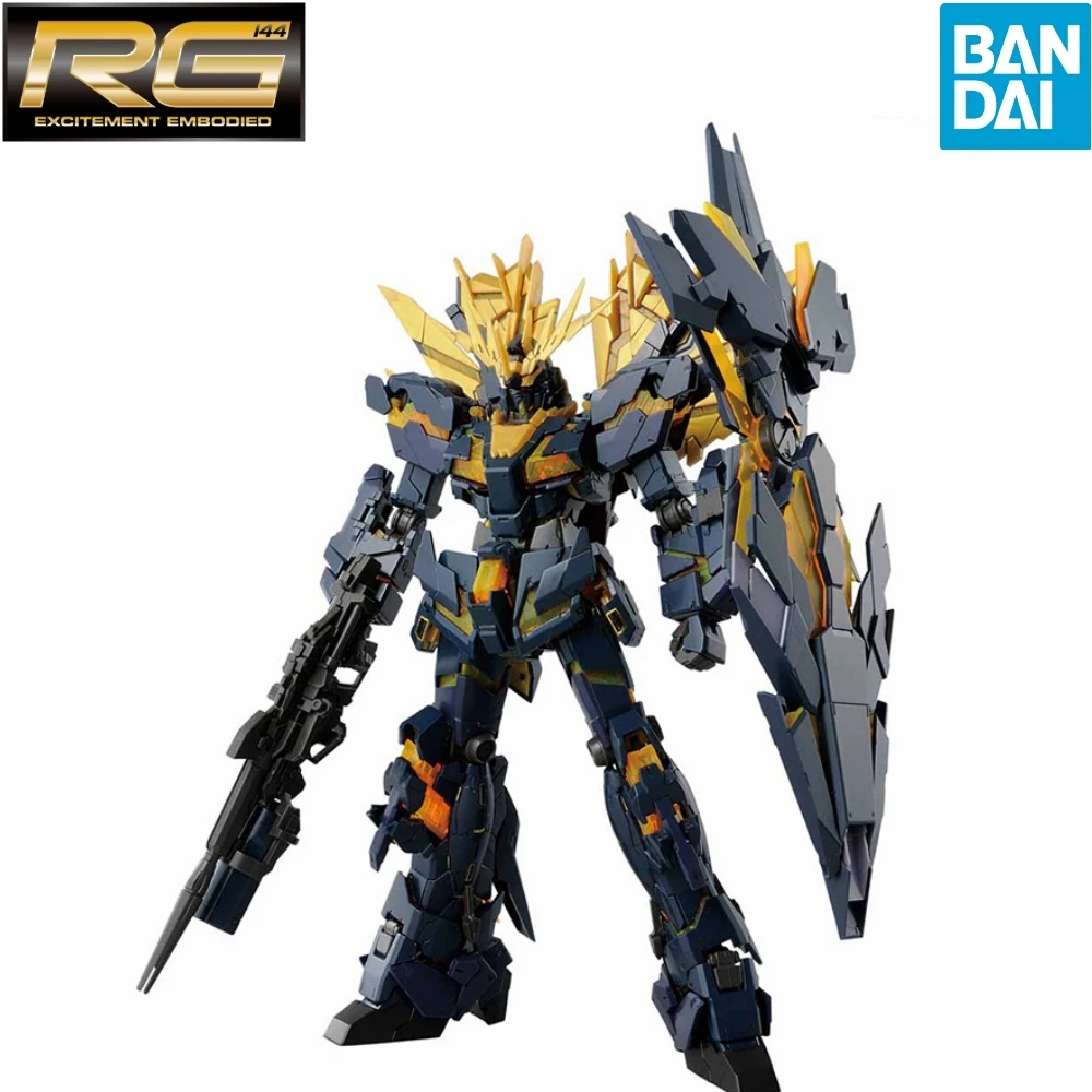 

Bandai оригинальный Gundam Единорог Banshee Gundam Rx-0 Rg 1/144 аниме модель сборный робот гаражный комплект коллекционные модели орнаменты