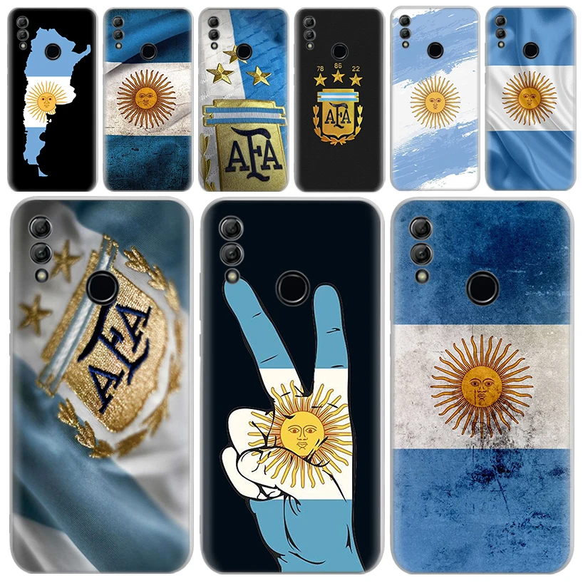 

Прозрачный мягкий чехол с флагом Аргентины для телефона Huawei Honor 10 Lite 9 20i 8S 8A 8X 9X 50 Y5 Y6 Y7 Y9S P Smart 2019, чехол