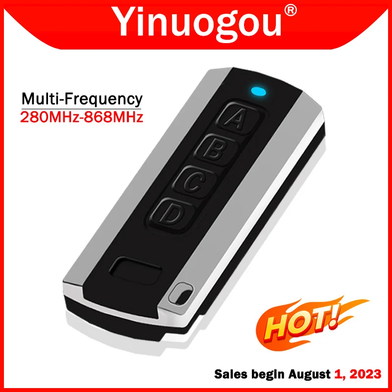   MultiFrequency Garage Door Remote Control Duplicator 280MHz-868MHz Self-Copy Variable Code Grabber Barrier Keychain Transmitter 