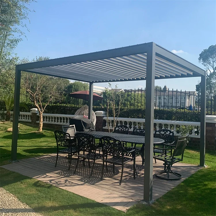 Уличная Роскошная Автоматическая беседка 3 х4 алюминиевая с жалюзи