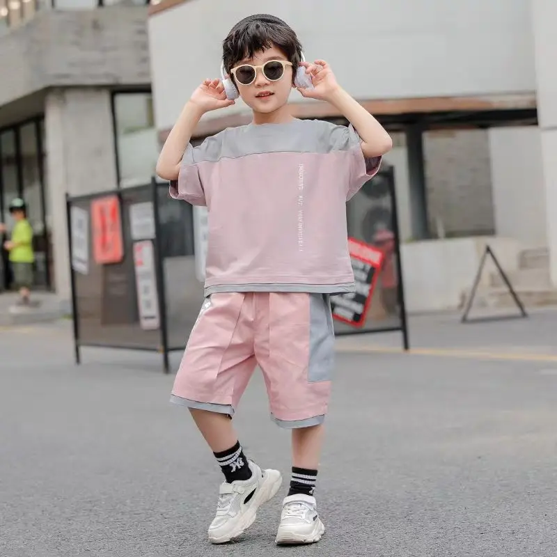 

Boys Clothing Sets Summer Casual Outfit T-shirt + Pants Boys Clothes Children Clothing Suit Kids Tracksuit Teen 6 8 9 10 12 Year