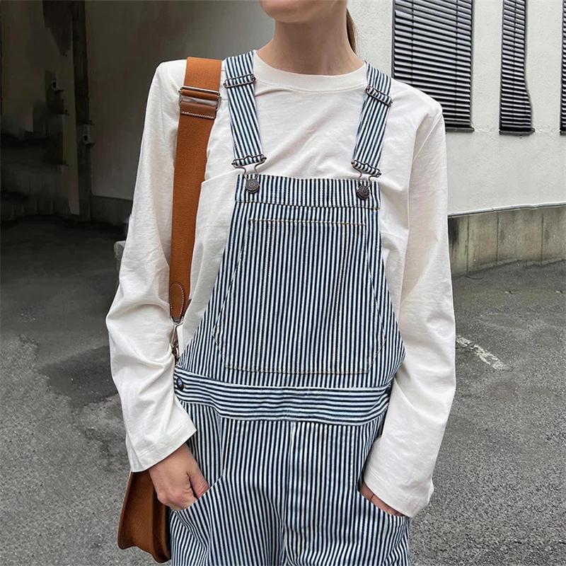 Casual Striped Overalls Women Loose Comfortable Women's Jumpsuit One-pieces Fall Outfits Women Jumpsuit Female Jumpsuit  Fashion