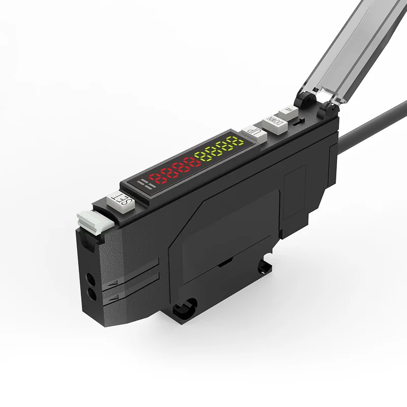 

GTRIC Color Mark Photoelectric Sensor RGB 3-color Light Source NPN PNP 12-24V Fiber Optical Amplifier Sensor for Color Detection