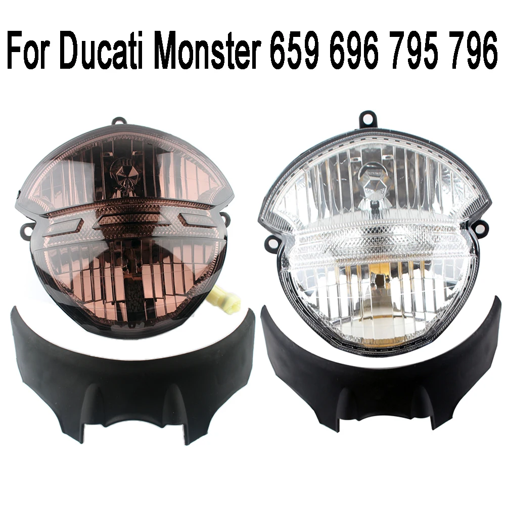

Новая передняя фара в сборе для мотоцикла Ducati Monster 659 696 795 M1000, белый дым