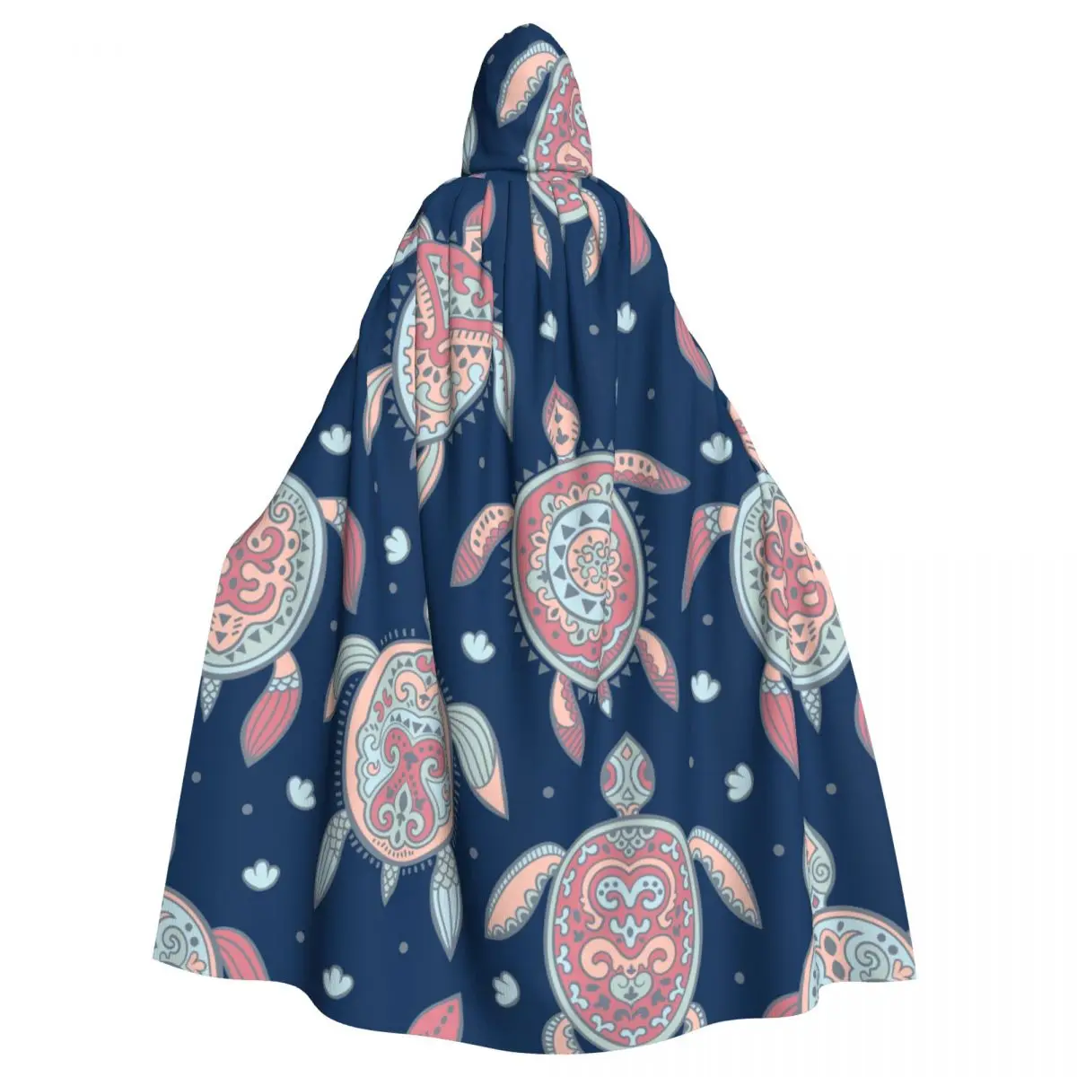 

Unisex Witch Party Reversible Hooded Adult Vampires Cape Cloak Tribal Turtle Mandala