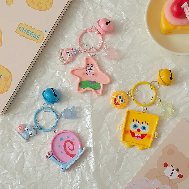 Фото Kawaii Губка Боб Квадратные Штаны Большая Звезда Брелок Милая Девушка Сердце Исследование Кулон На День Рождения Лучший Друг Подарок Аксессуары №2
