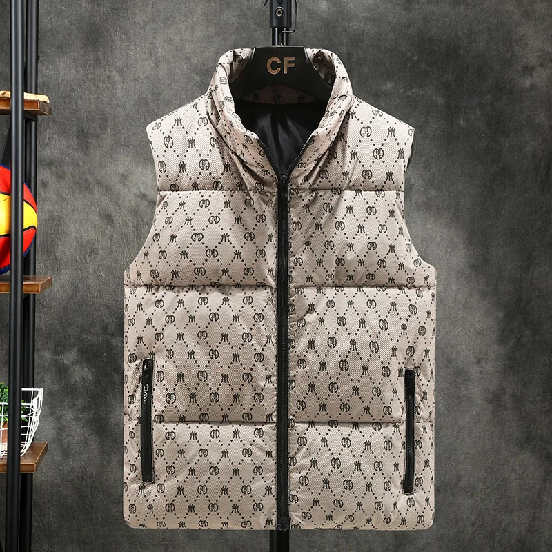 New Winter Couples Casual Waistcoat Sleeveless Jackets Men Korean Version Thicken Parkas Men's Winter Vest Warm Hooded Vest Men