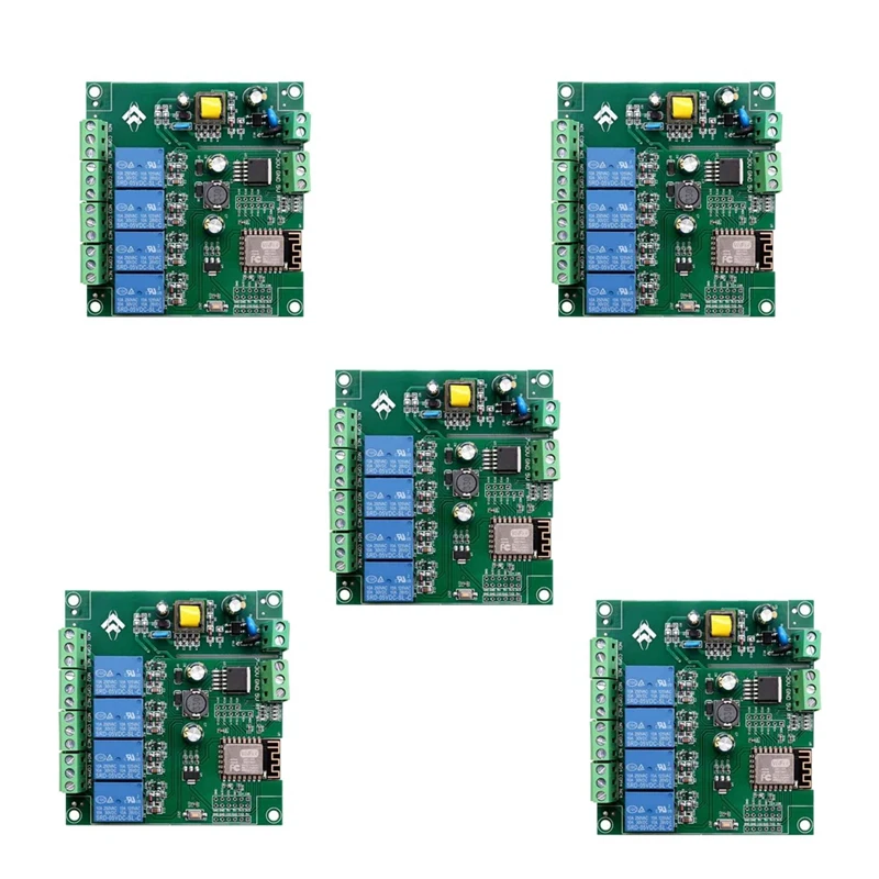 ESP8266ESP-12F WIFI релейный модуль 4 канала AC90-250V/DC7-30V/5V переключатель задержки для Smarthome