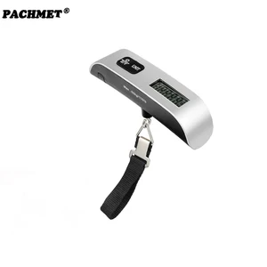 1 шт. 50 кг10 г портативный ЖК цифровой CF термометрбагажа крюк ремешок весы 110lb путешествия подсветка Висячие весы