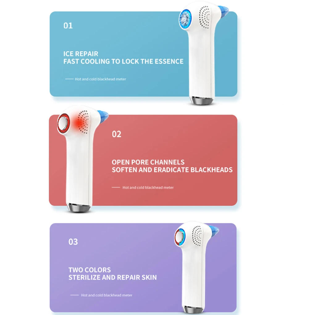 

Facial Beauty Skin Care Vacuum Electric Blackhead Instruments Pores Cleaning Exfoliating Remover for Professional