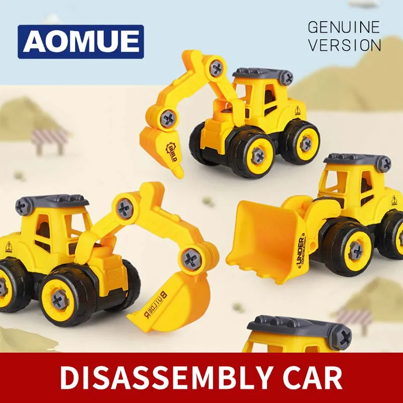 

Aomue Children Toys Dump Truck Excavator Wheel Loader Tractor Crane Road Roller Carrier Model Engineering Toys for Kids Boys Car