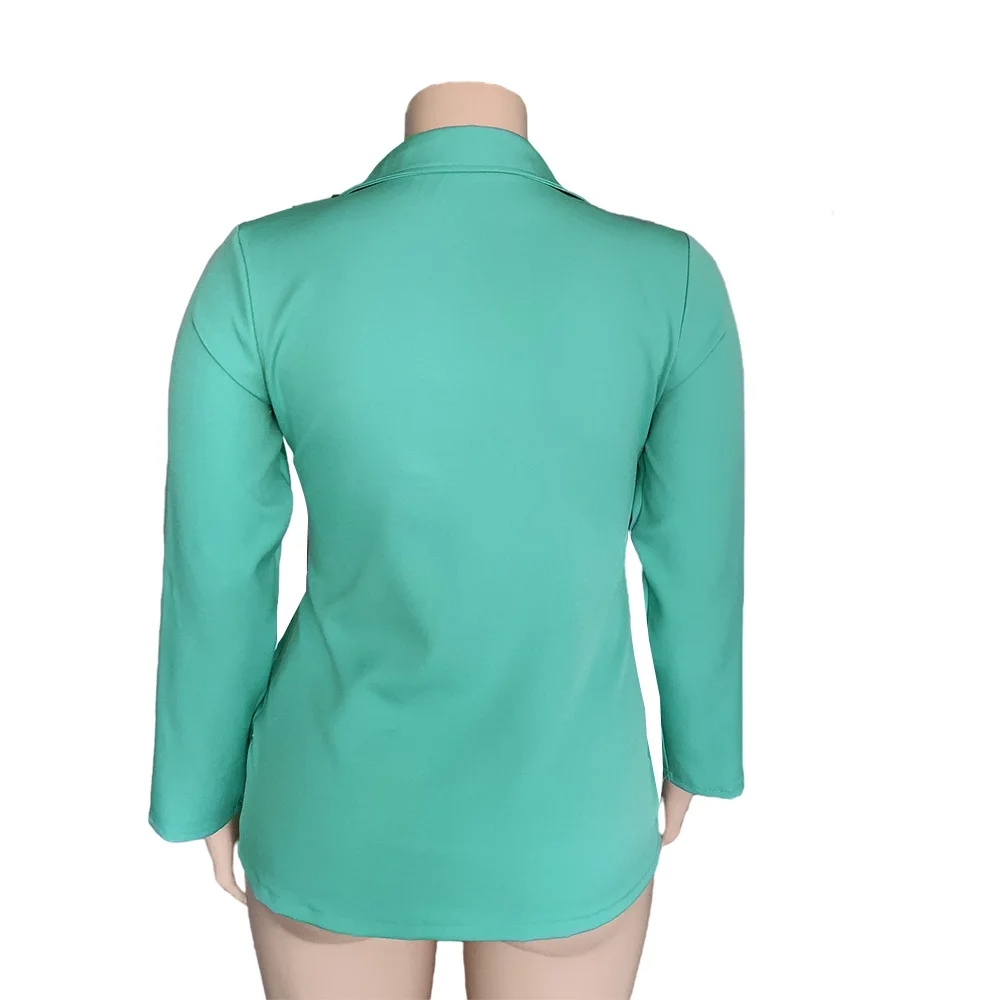 Plus Size Women's Suit Bandage Casual Designer Jacket 2022 Autumn Fahion V Neck Trench Coat Fall Female Club Wholesale Clothes