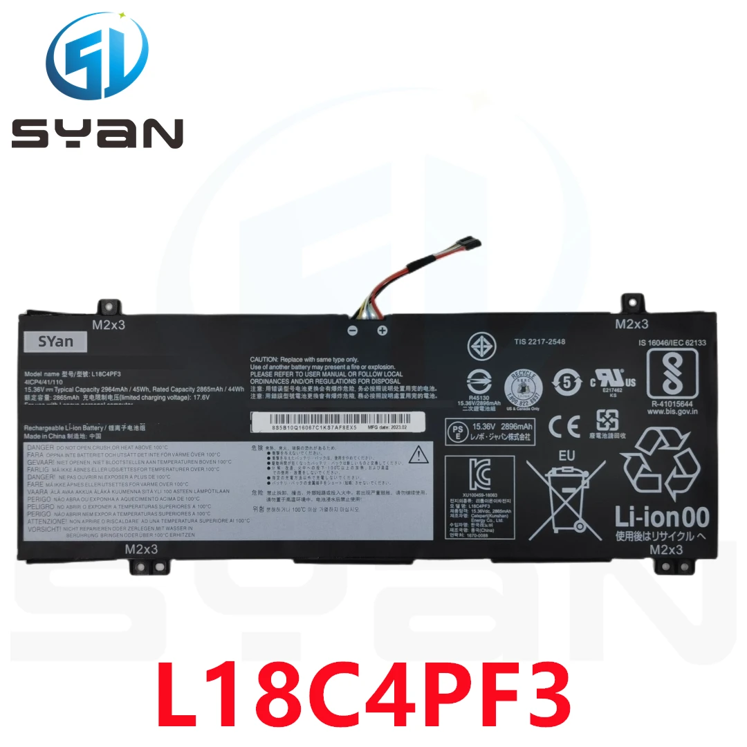 

Аккумулятор SYan 15,36 в, 45 Вт · ч, L18C4PF3 для Lenovo