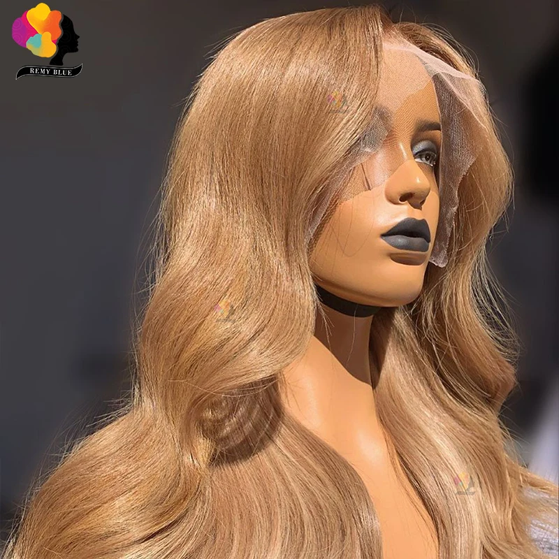 Honey Blonde Lace Front Wig Human Hair Wigs 13x4 Pre-Plucked Body Wave Lace Frontal Wig Peruvian Lace Front Human Hair Wig Remy