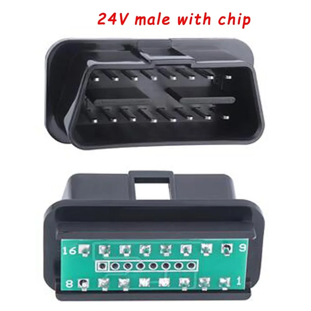 В наличии 12 24 OBD штекер OBD2 16-контактный разъем II адаптер OBDII J1962 гнездовой