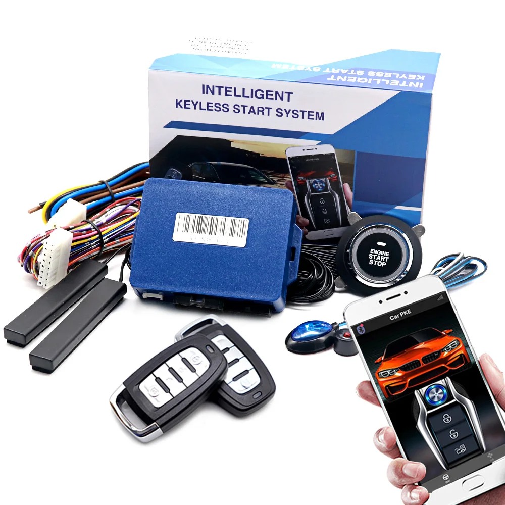 

Универсальная автомобильная сигнализация AutoStart, система бесключевого доступа, комплект дистанционного запуска для автомобиля, кнопка запуска, стоп-система, автомобильные аксессуары