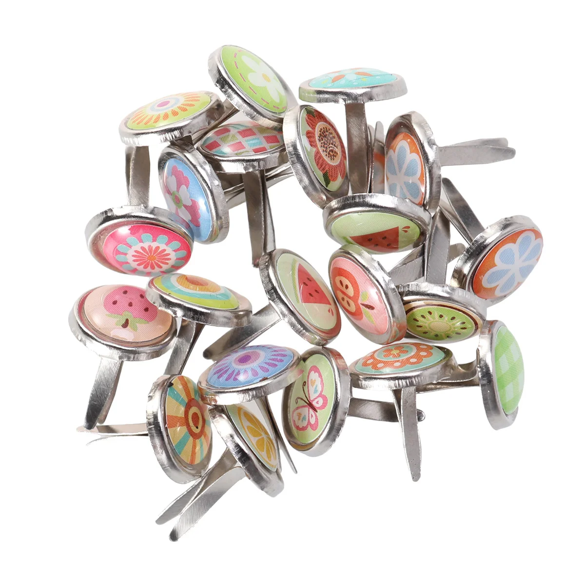 

100pcs Small Brads for Scrapbooking Paper Brad Fastener Diy Decorative Brads Metal Brads for Paper Gemstone Paper Brads