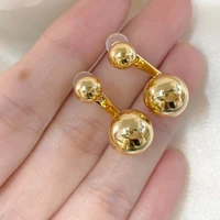 ins fashion simple stainless steel gold stud earrings women korean fashion statement earrings summer new jewelry accessories