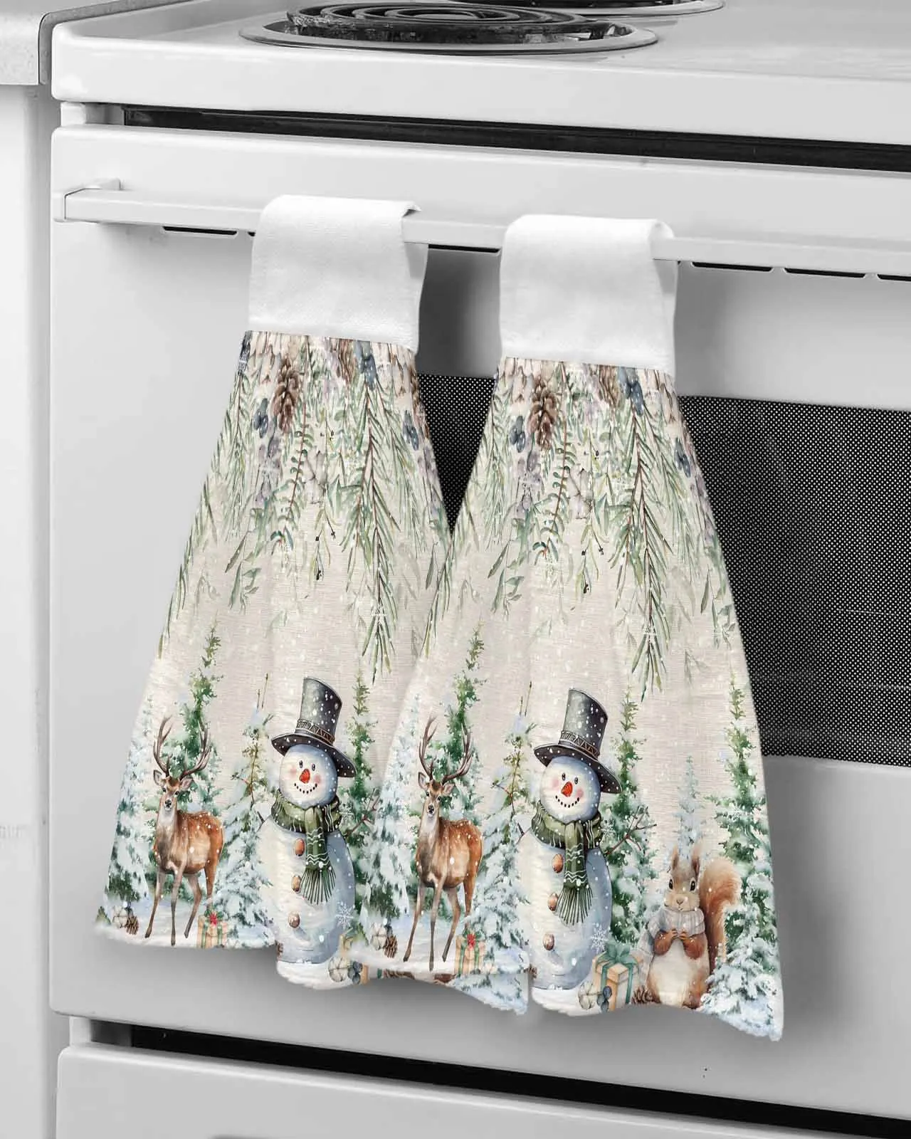 Ягодная сосна Рождественская елка Полотенце с белкой Товары для ванной комнаты