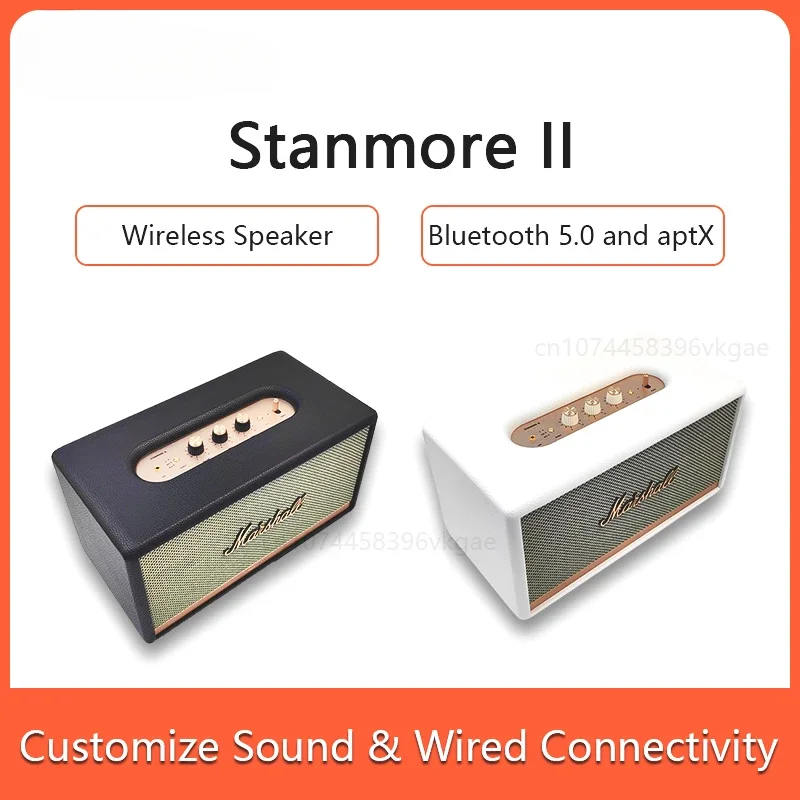

Stanmore II 2 Wireless Bluetooth Speaker Larger Sound/Bluetooth 5.0 aptX/Support Marshall Bluetooth APP Home Speakers