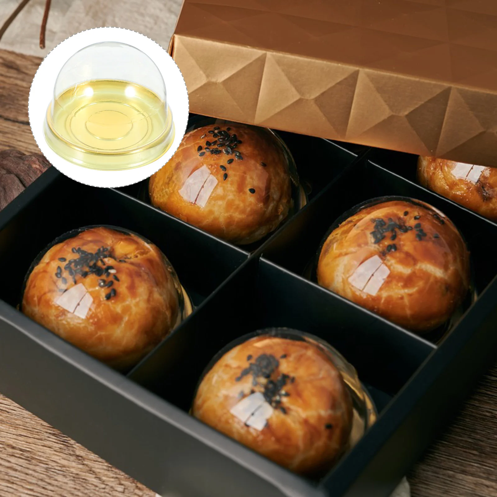 50 шт. Коробка для упаковки кондитерских изделий Контейнеры десертов с крышками