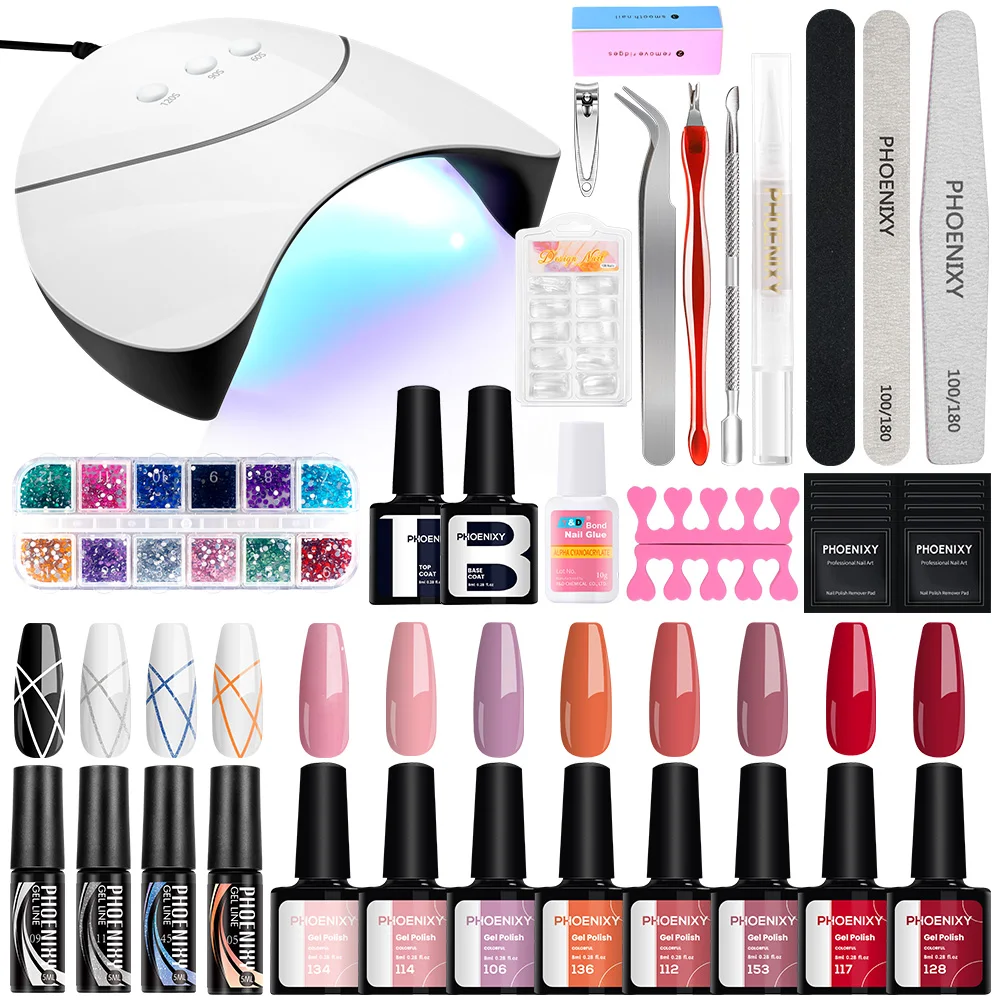 

Manicure Set Gel Nail Polish with 36W UV LED Nail Lamp 5ml Nail Liner Gel All for Nails Semi Permanent Varnish Nail Art Tool Kit