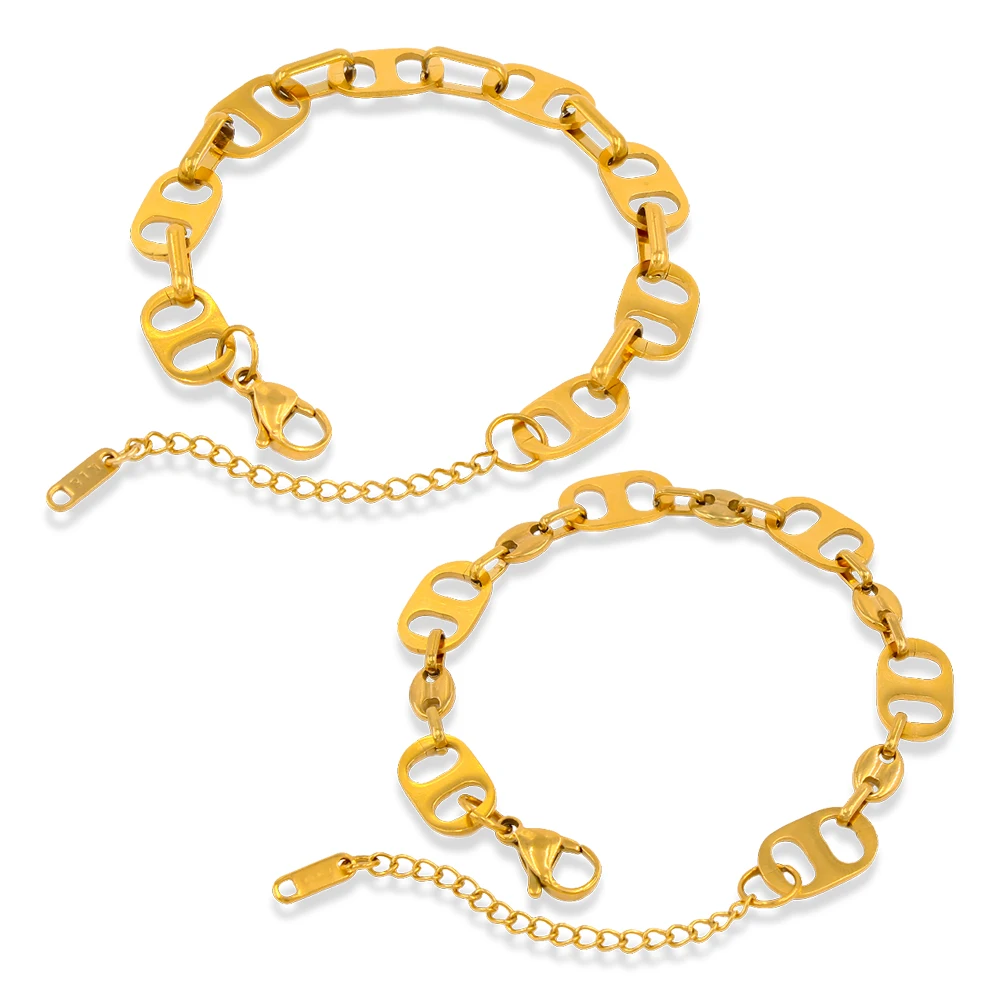 

Polished Link Chain Stainless Steel Buckle Splice Hand Jewelry New Stylish Fine Fashion Bracelet Trending Products YS434