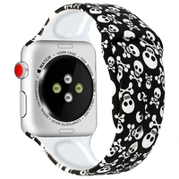bands for apple watch strap 44mm 40mm iwatch 42mm 38mm printed silicone wristband bracelet applewatch serie 5 4 6 3 2 1 se