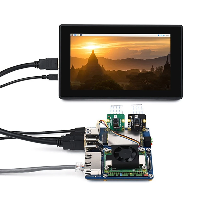 Плата расширения Waveshare CM4 для Raspberry Pi компьютерный модуль 4 USB3.0 RJ45 двойной порт