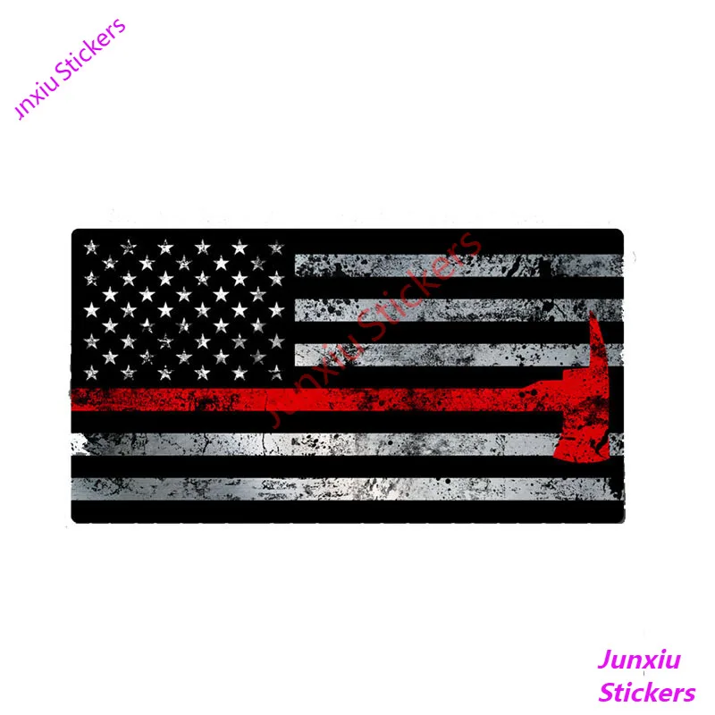 

Creative decals Firefighter Car Stickers Funny Scratch-Proof Exterior for Bumper Window Laptop Waterproof Accessories KK16*8cm