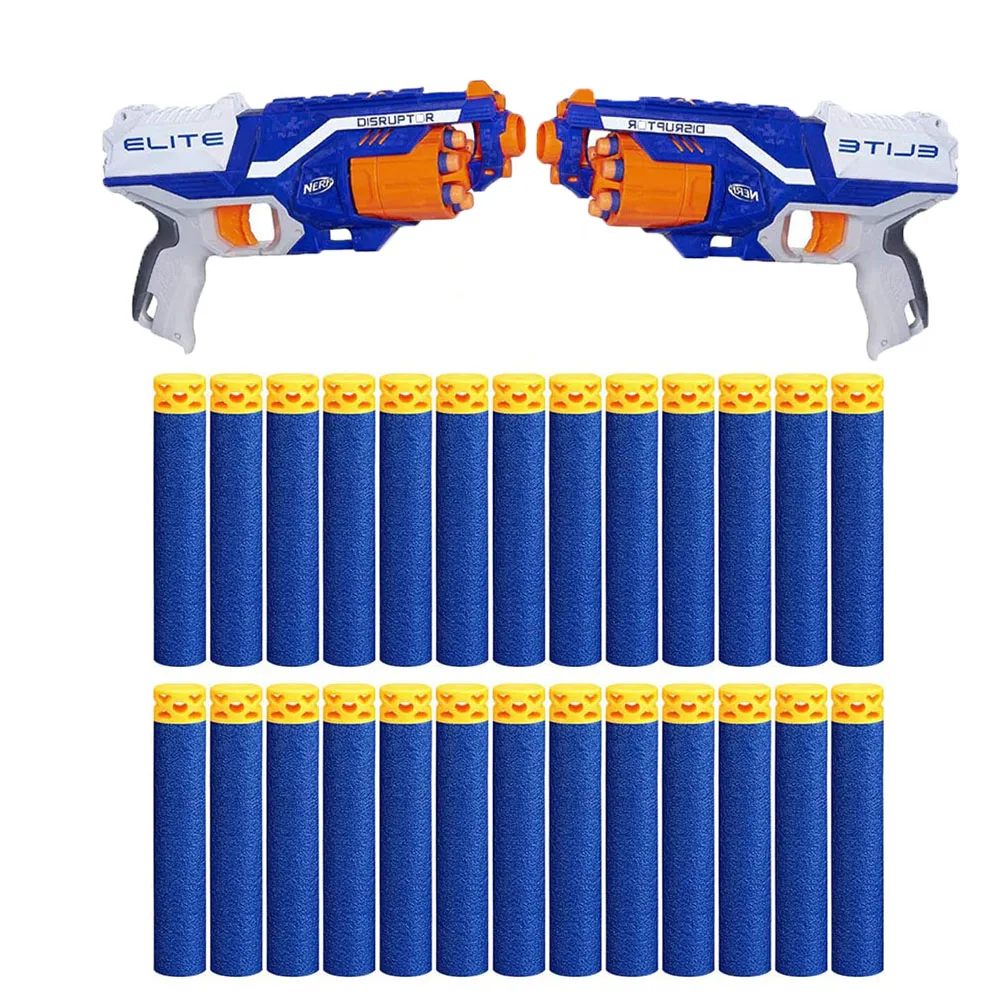 

50 шт., пенопластовые голубые мягкие пули для бластера, 7,2 см