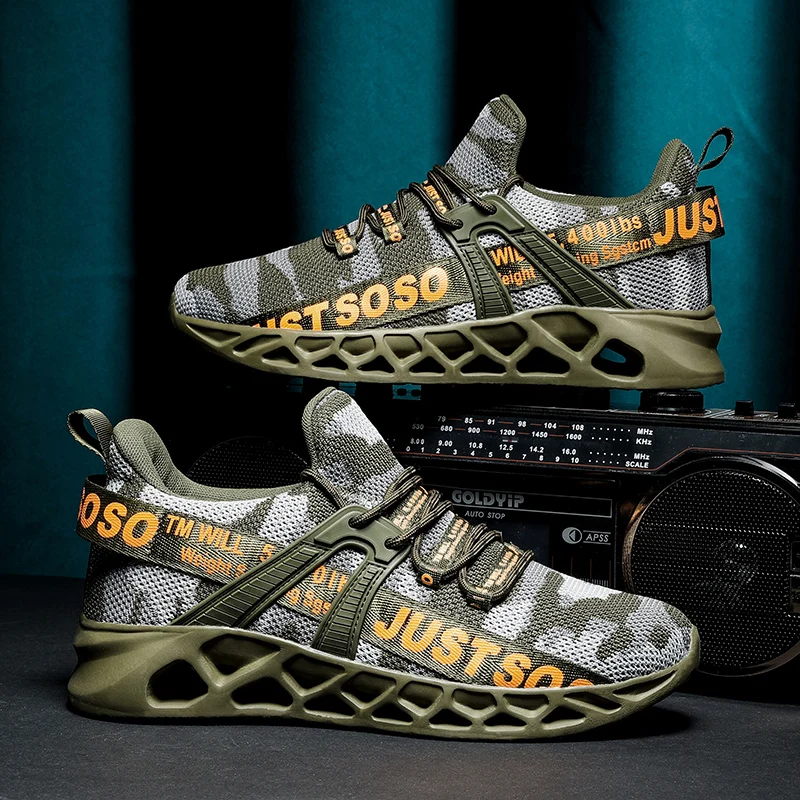 Men's Sneakers Breathable Running Shoes for Men Camouflage Sports Shoes Light Walking Sneakers Tenis Masculino Zapatillas Hombre