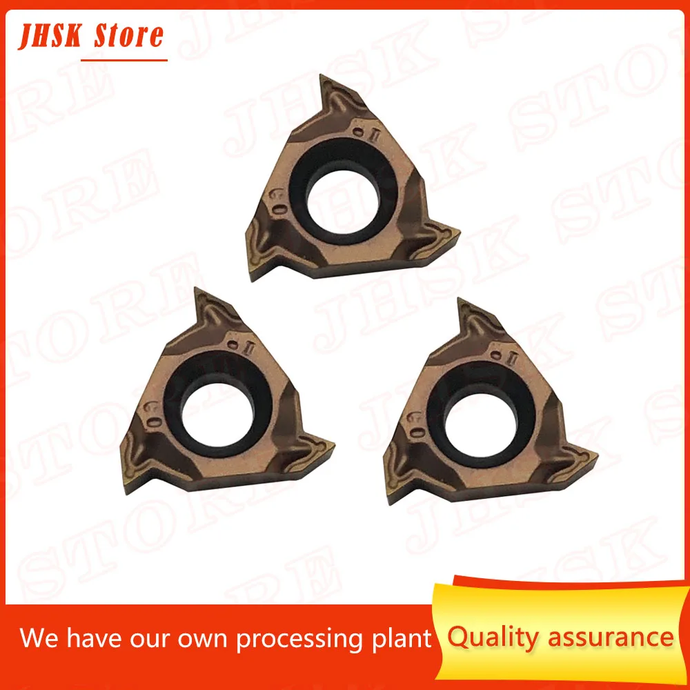 

50PCS Lathe Threading Inserts 11IR AG60 Inserts for External Thread/Internal Thread Turning Tool Holders,Adpt to M2.5*7 Screws