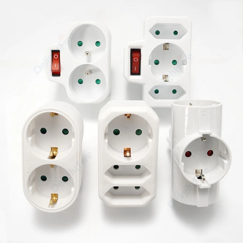 Удлинительная розетка европейского стандарта с выключателем ВКЛ./ВЫКЛ. 16 А 250 В 4 8