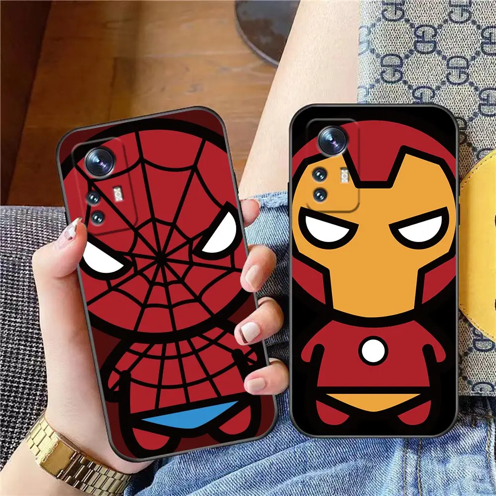 

Marvel Cartoon Heros SpiderMan Phone Case For Xiaomi Mi 10 10T Note10 CC9 CC9E 9 9SE 9T 8 A2 Pro Lite 4G 5G Black Cover Funda