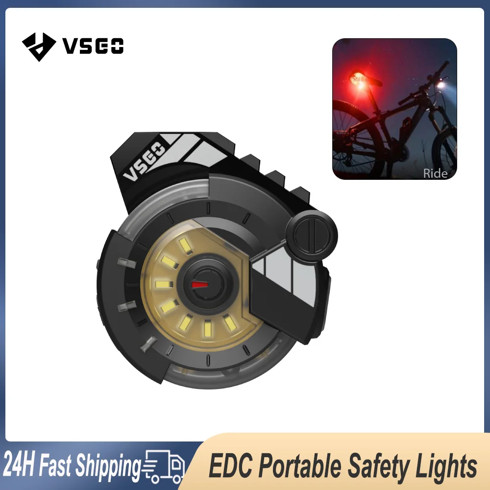 VSGO Многофункциональный портативный задний фонарь для велосипеда повседневного