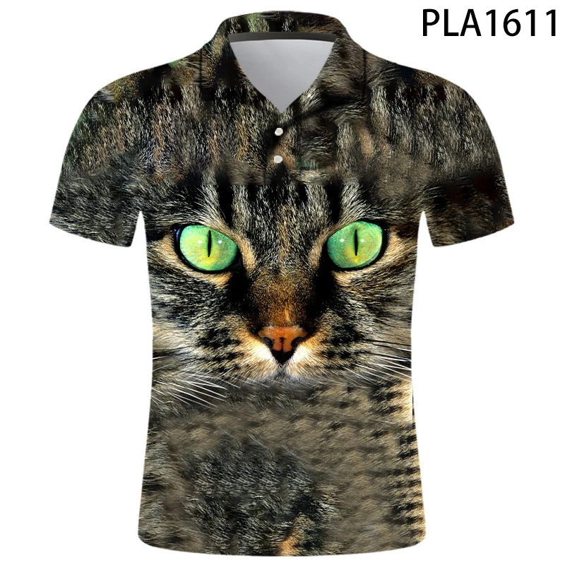 2020 New Summer Cat 3D Printed Men Animation Fashion Streetwear Hombre Camisas De Polo Cool Harajuku Ropa Shirt Casual Tops