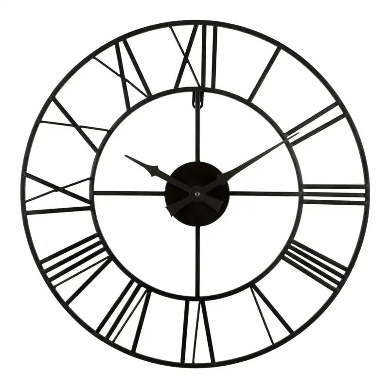 

404-3451 20-Inch Metal Tower Quartz Wall Clock Home decoration luxury Led clock D wall clocks Watch Bathroom clock Light up cloc