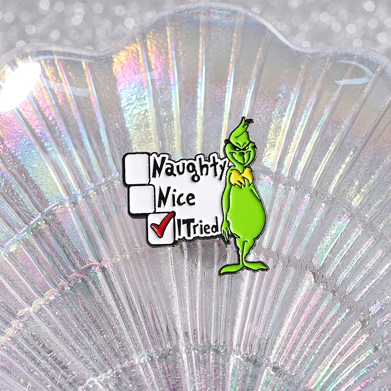 Эмалированные булавки с зеленым монстром из мультфильма на заказ озорные