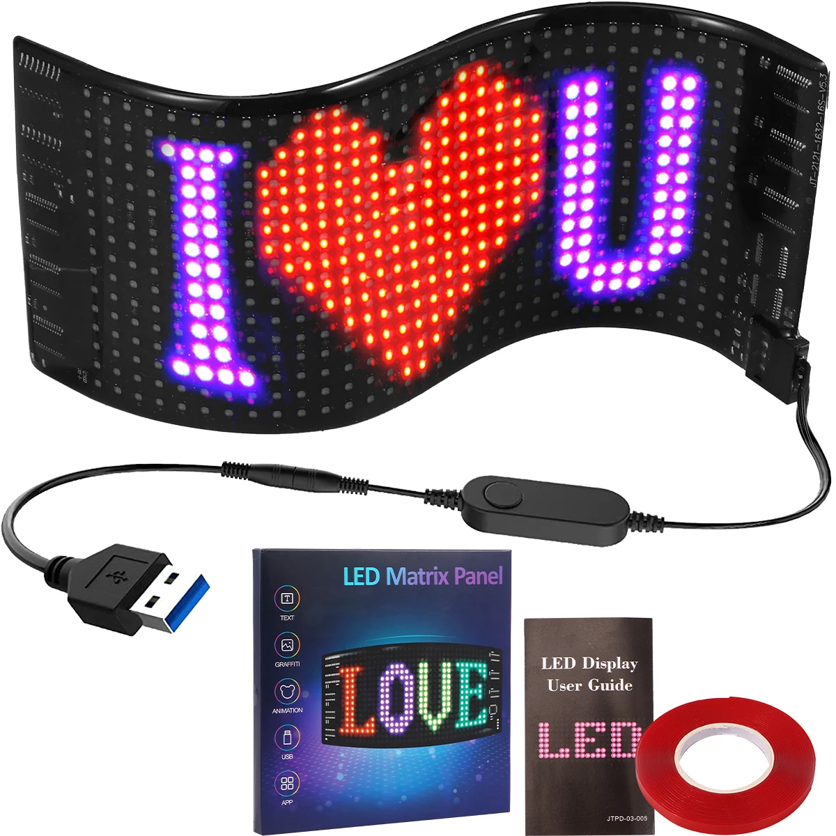Programmable flex led display
