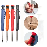 deep hole woodworking pencil set built in sharpener professional carpenter mechanical pencil marking tool kit for architect