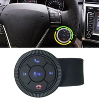 black steering wheel controller wireless bluetooth media button remote customize button steering wheel control car radio gps
