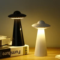cool ufo reading desk lamp night light dimmable bedside lighting baby light usb rechargeable home dormitory decor birthday gift