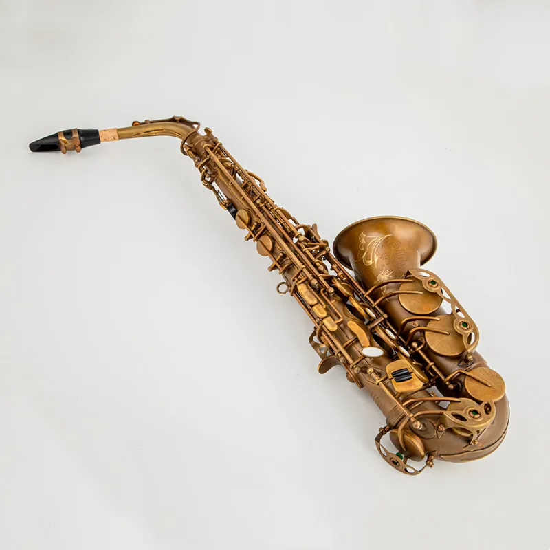 

France Mark VI Alto Saxophone Eb Antique Copper Simulation Alto Sax Professional Playing Woodwind Instrument with Mouthpiece