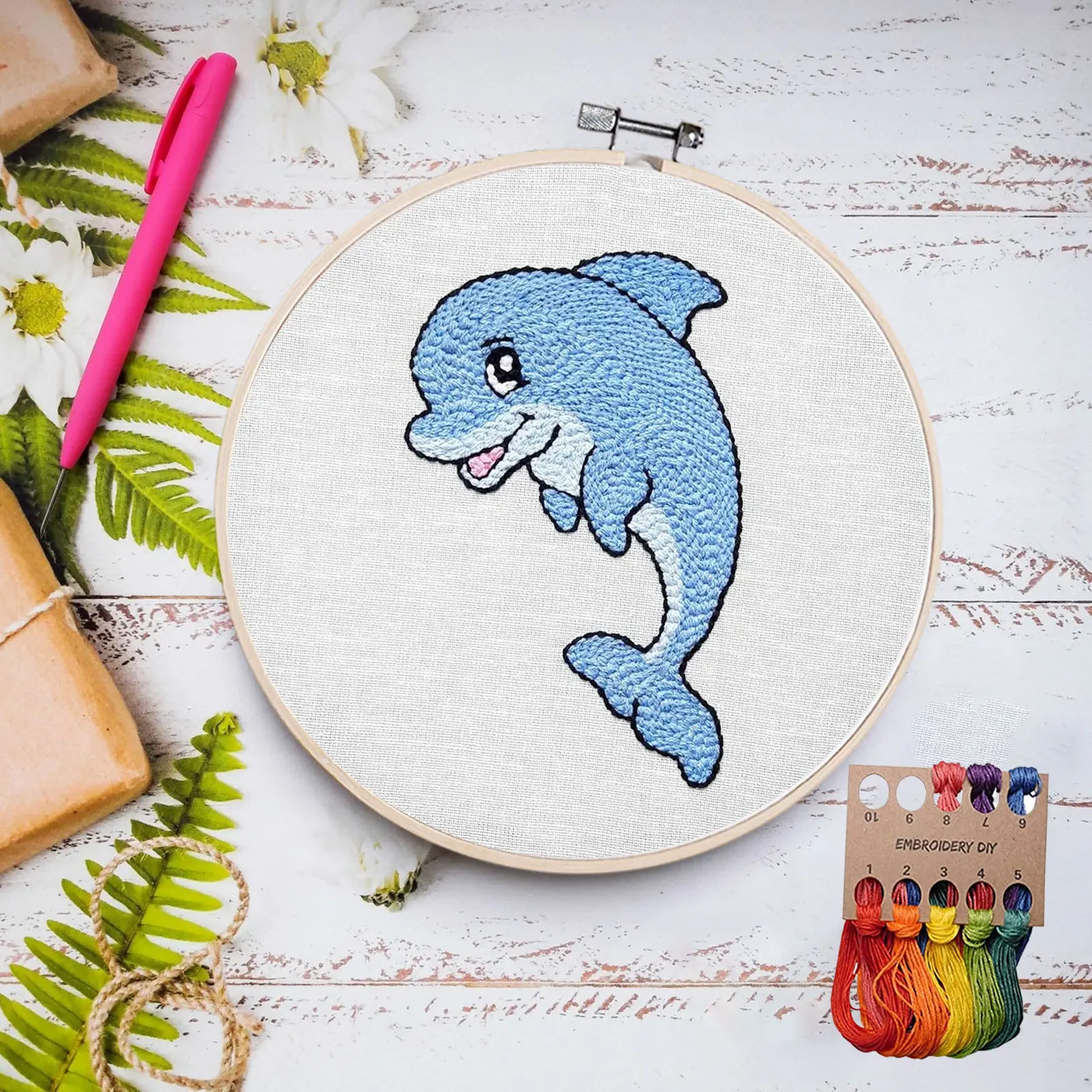 

Beginners Embroidery Kit Cross Stitch Kit Beginners Embroidery Kit Embroidery Starter Kit 3 PCS Art Craft Handy Sewing Hand