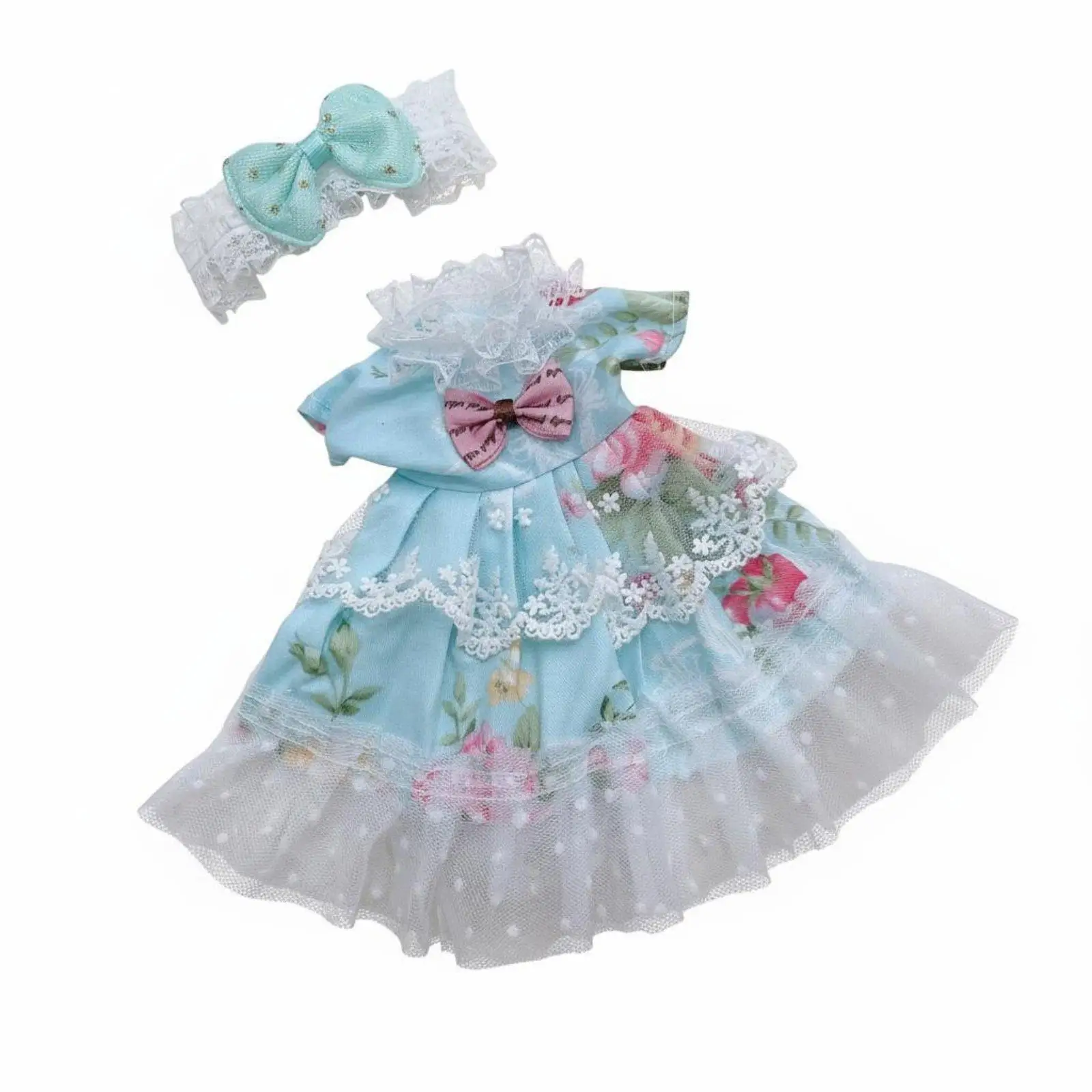 Фото Модный комплект одежды для кукол BJD: многослойная юбка для кукол 12 дюймов, идеально подходит для декора кукольного домика №3