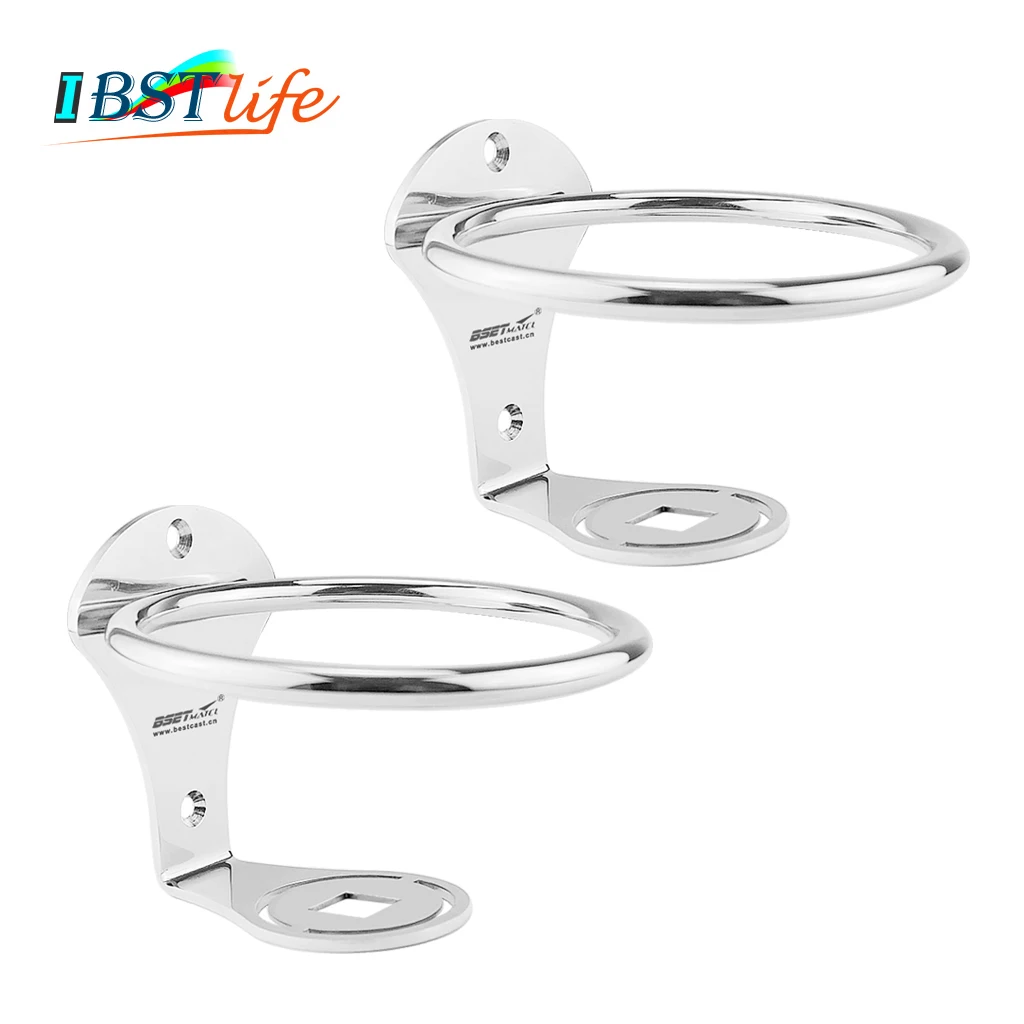 

2PCS Stainless Steel 316 Cup Drink Holder Can Bottle Holder Stand Mount Support Auto Car Marine Boat Truck RV Fishing Box