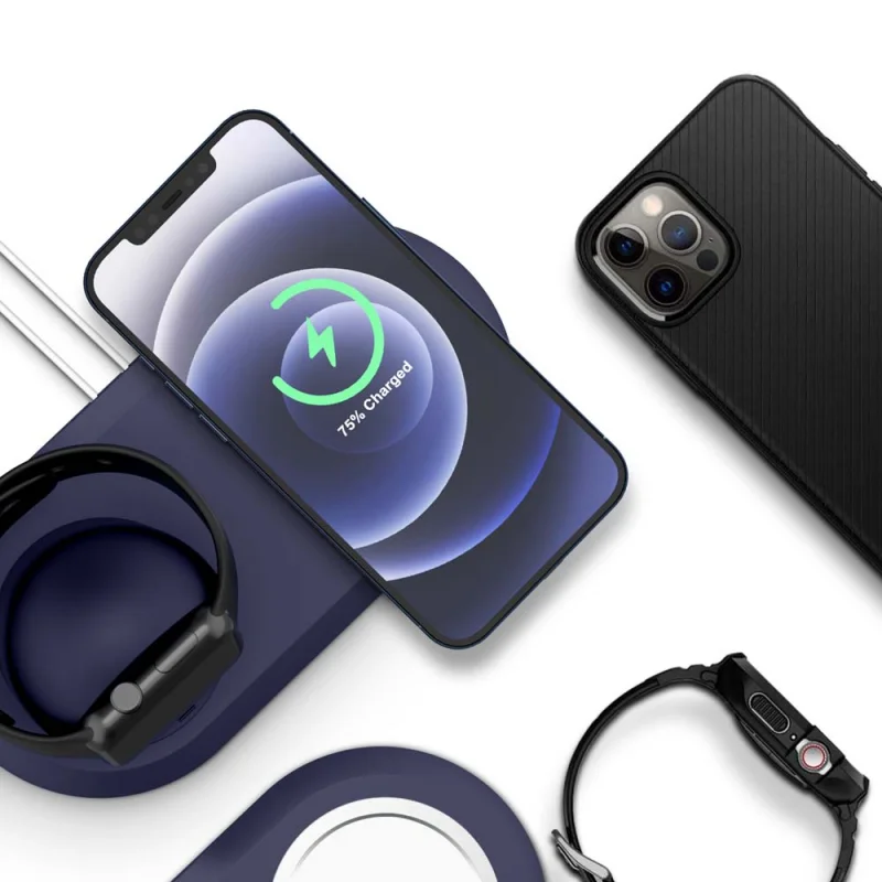 phone holder smartphone wireless charger holder stand for magsafe silicone charging station dock for iphone apple watch series free global shipping